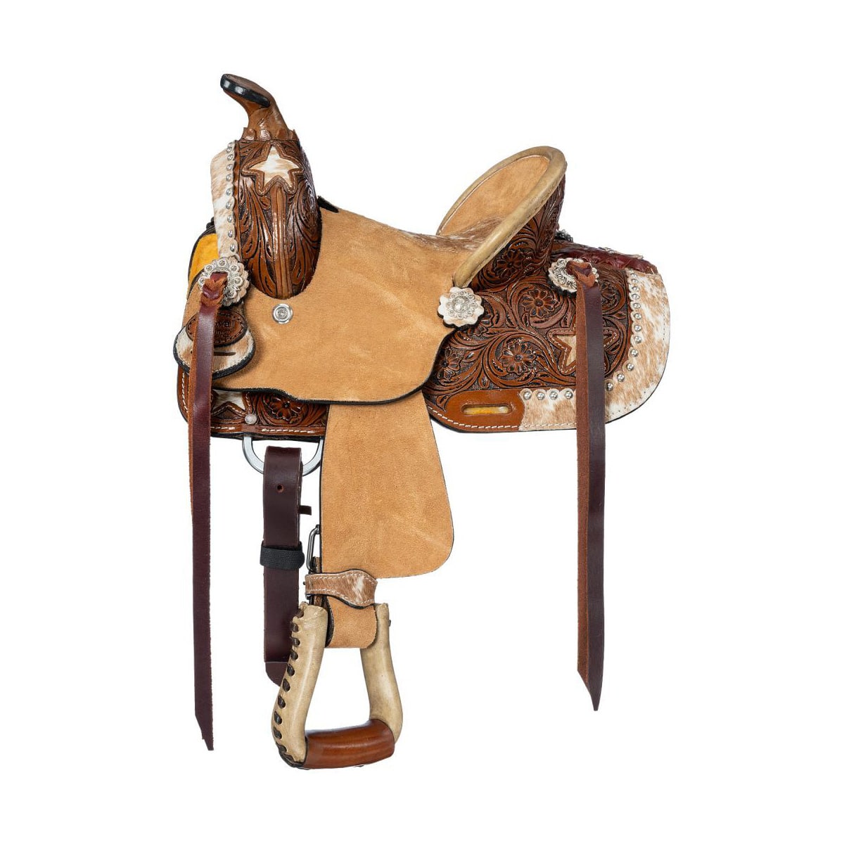 Tough1 Silver Royal Mini Marshal Barrel Saddle